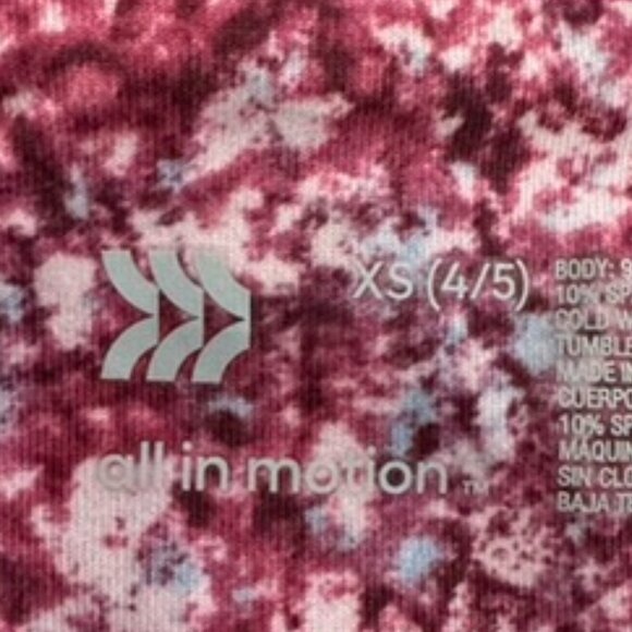 All in Motion Girls' Pink Tie-Dye Skort - XS (4/5) - Picture 2 of 2